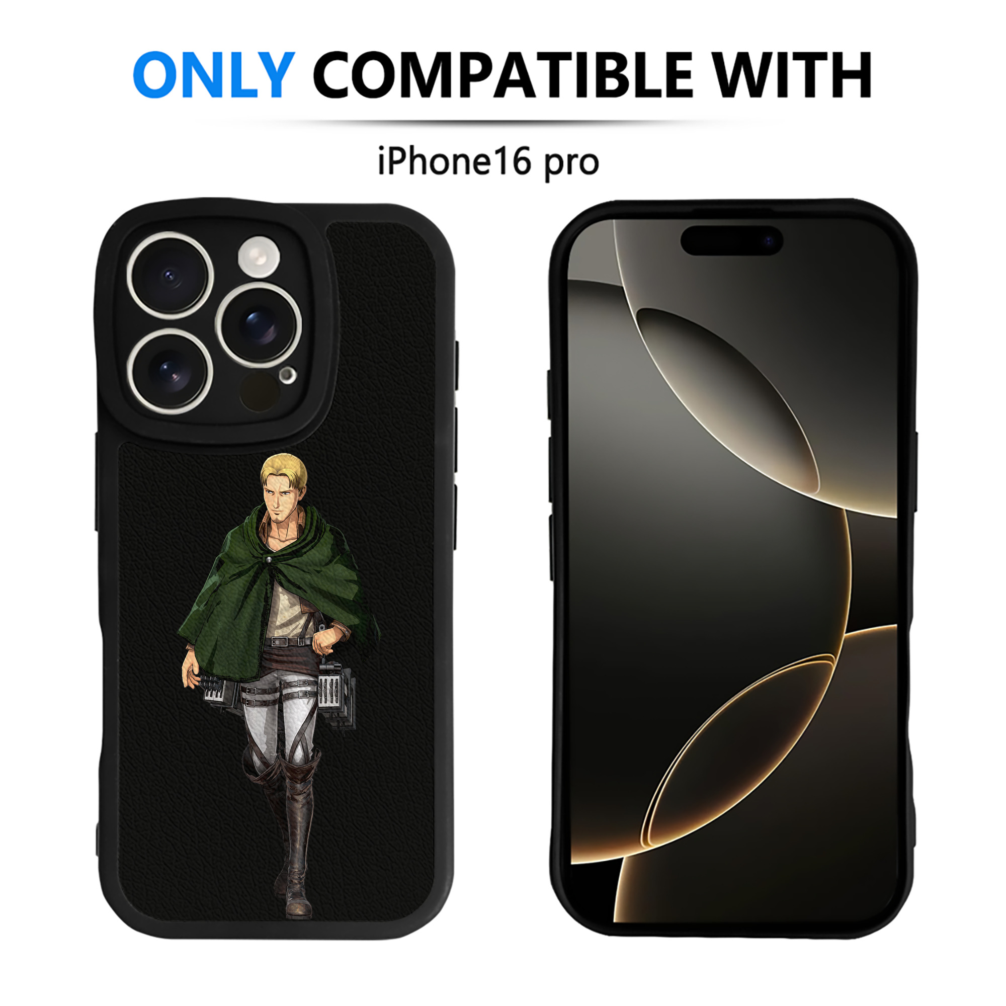 （画像用） 進撃の巨人 Attack on Titan 【iPhone 16シリーズ対応】シリコンスマホケース（レザー調） 材質：シリコン
